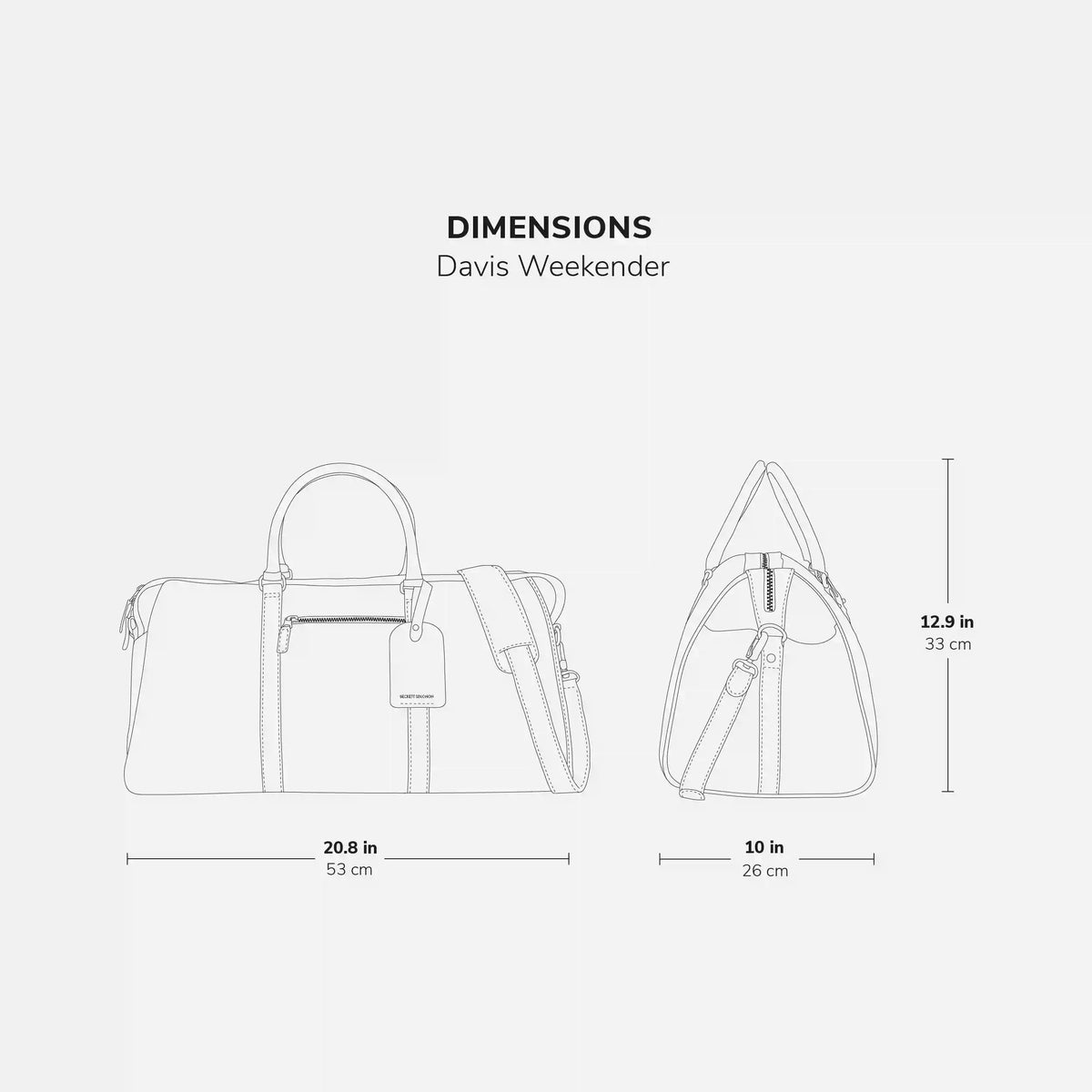 Davis Weekender Bag - Pebbled - Men's