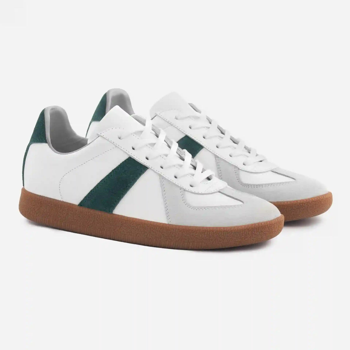 Morgen Trainers - Leather/Suede - Gum Sole - Women's