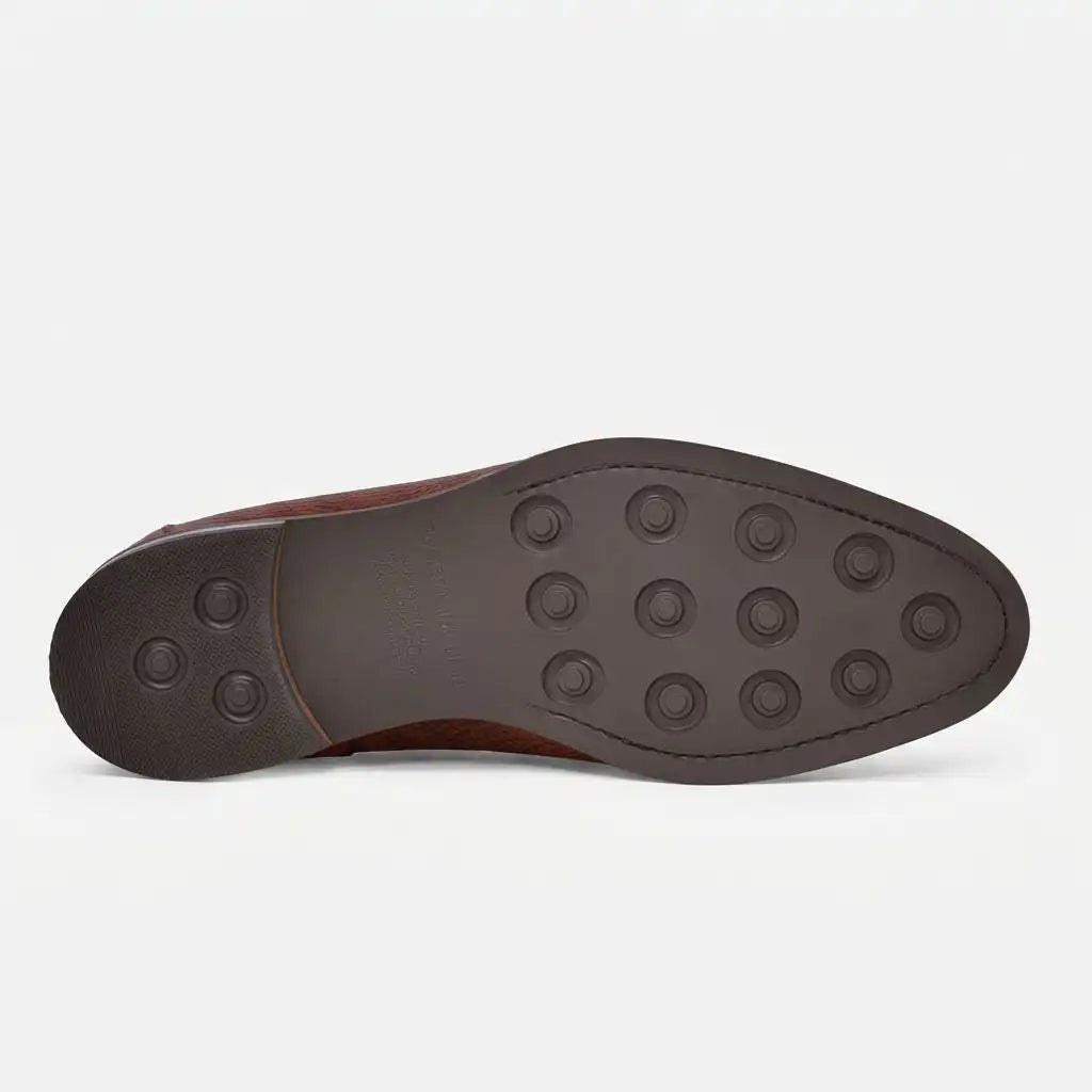 Archie Belted Loafer - Men’s  Pebbled Leather