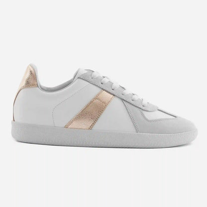 Morgen Trainers - Metallic Leather & Suede - Women's