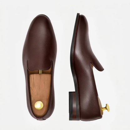 Langford Wholecut Loafers - Pebbled - Men's