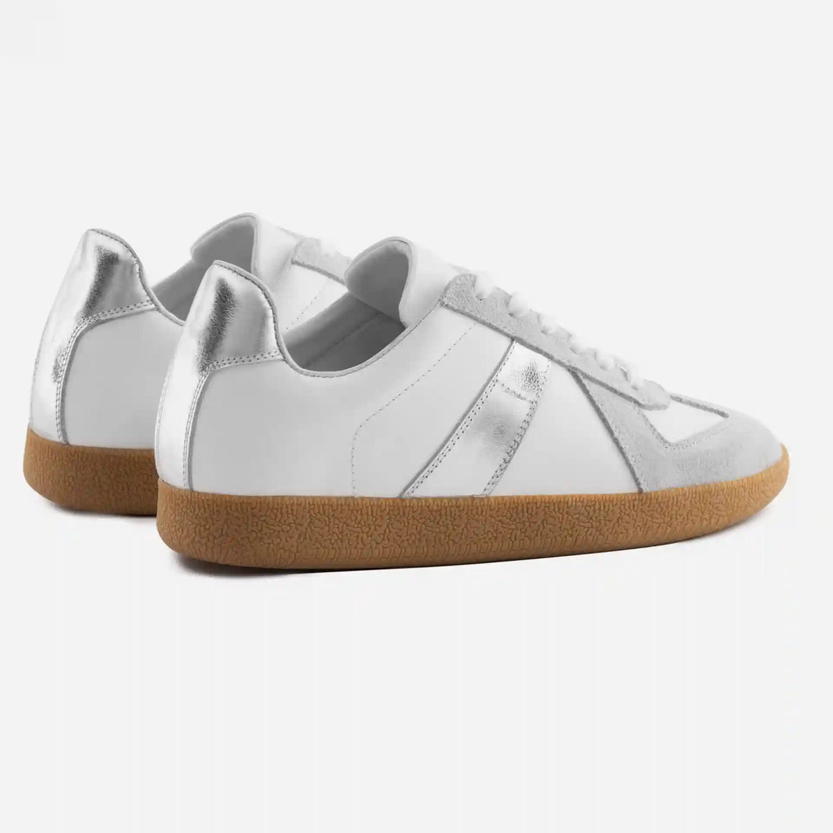 Morgen Trainers - Metallic Leather & Suede - Women's