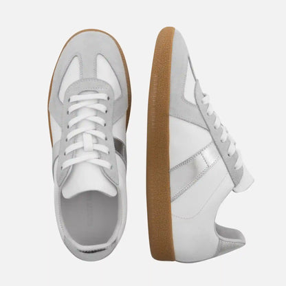 Morgen Trainers - Metallic Leather & Suede - Women's