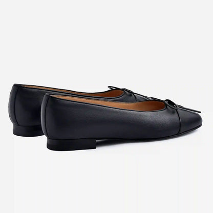 Mona Cap Toe Flats - Full Grain Leather - Women's