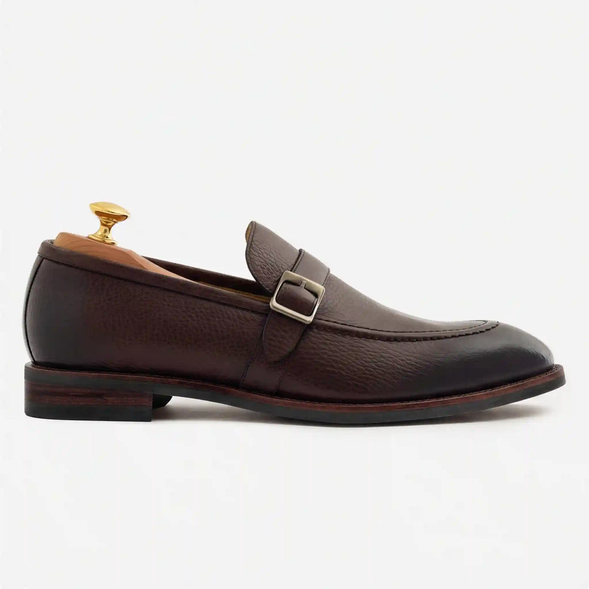 Archie Belted Loafer - Men’s  Pebbled Leather