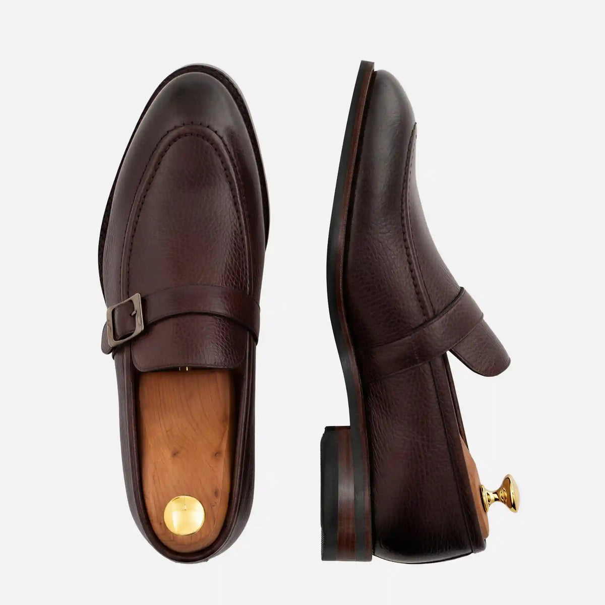 Archie Belted Loafer - Men’s  Pebbled Leather