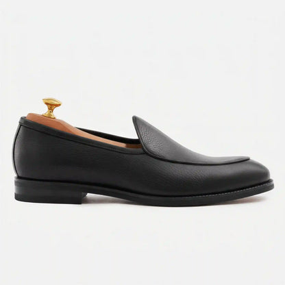 Vincent Belgian Loafers - Pebbled Leather - Men's