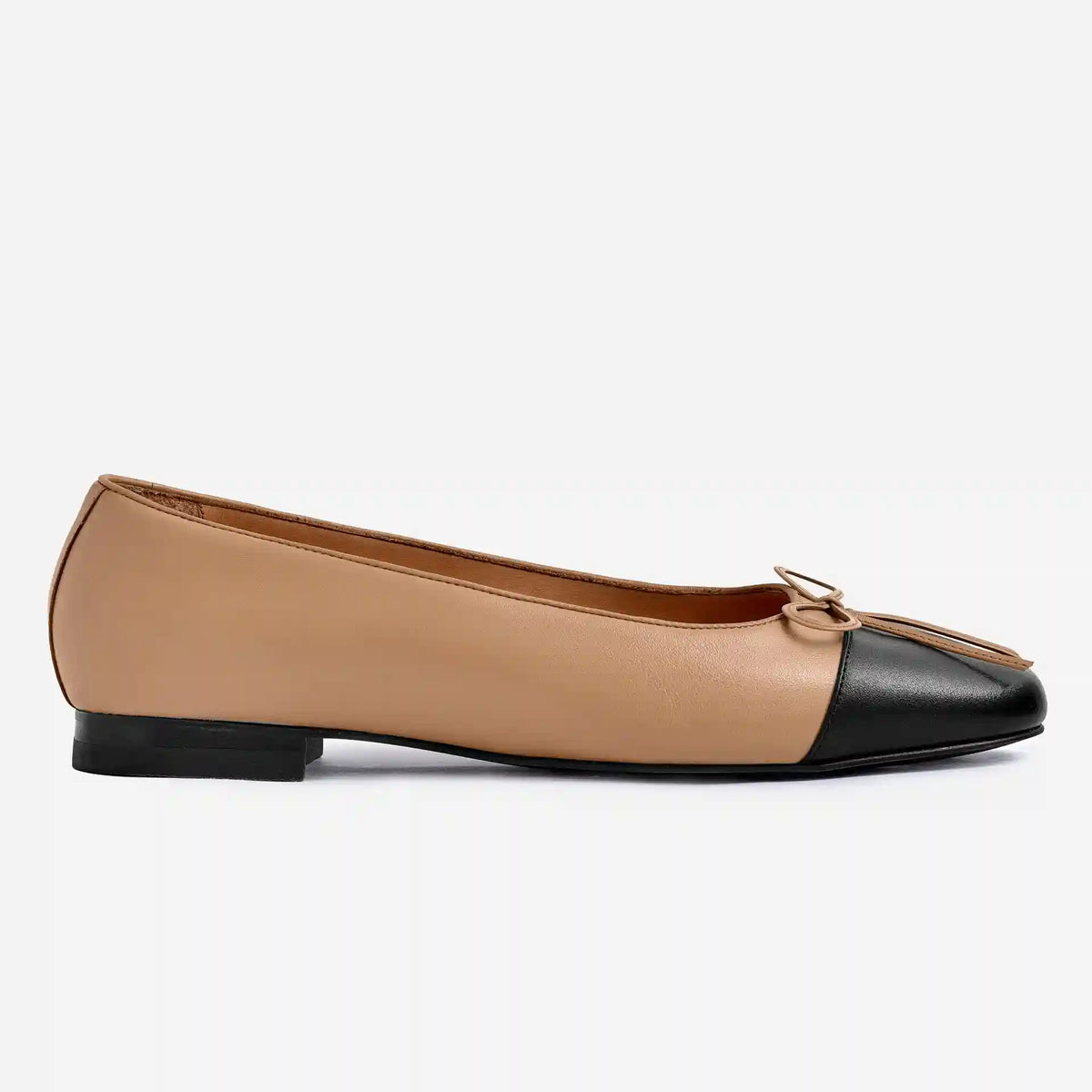 Mona Cap Toe Flats - Full Grain Leather - Women's