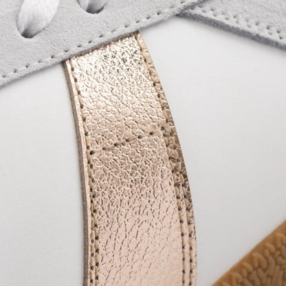 Morgen Trainers - Metallic Leather & Suede - Women's