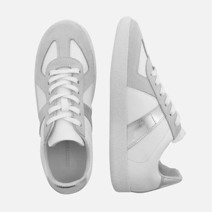 Morgen Trainers - Metallic Leather & Suede - Women's