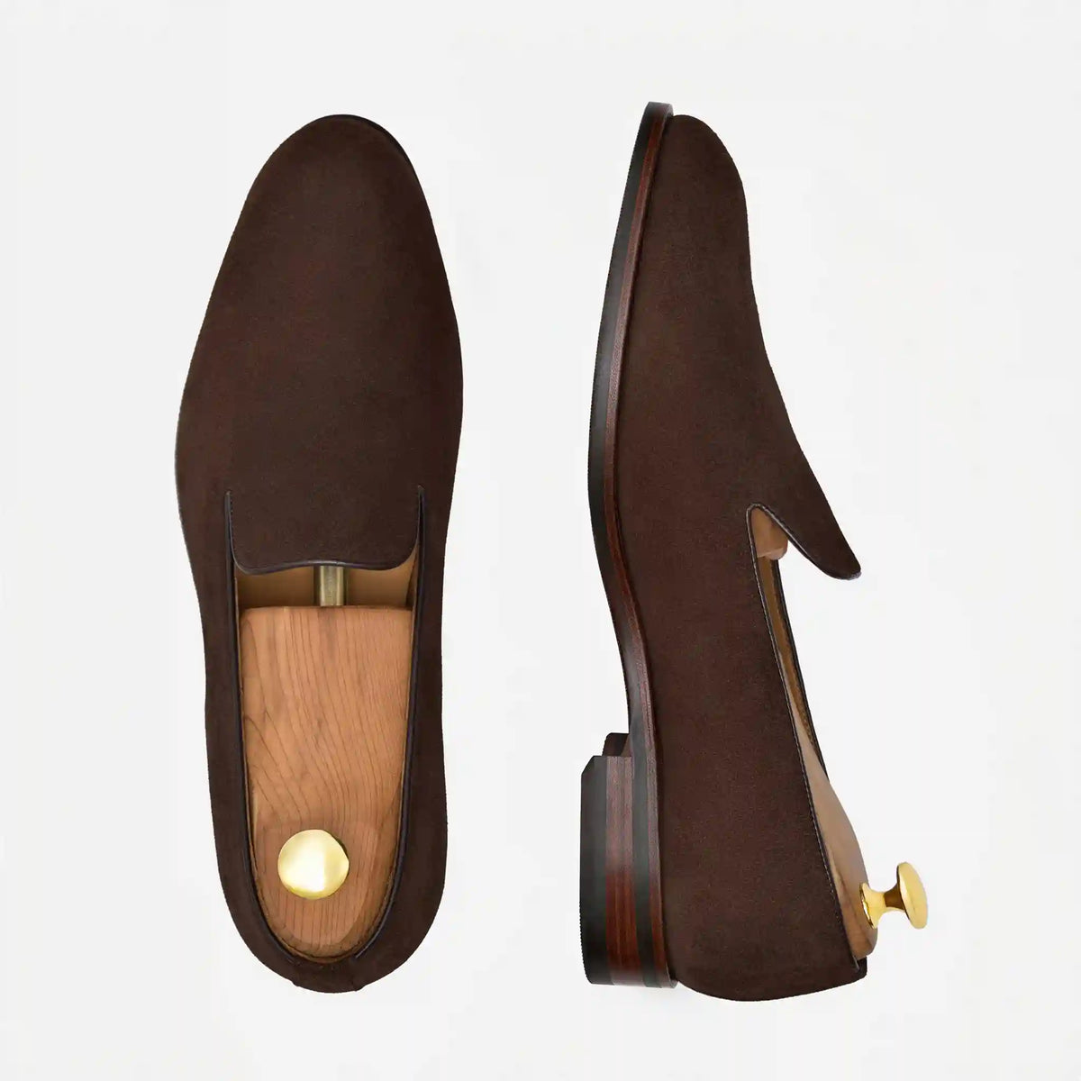 Langford Wholecut Loafers - Suede - Men's