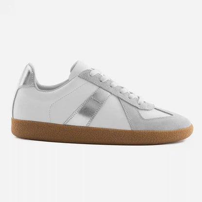 Morgen Trainers - Metallic Leather & Suede - Women's