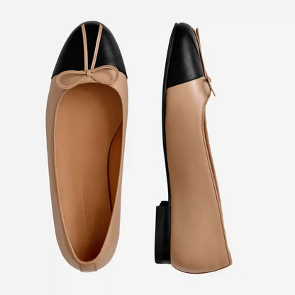 Mona Cap Toe Flats - Full Grain Leather - Women's
