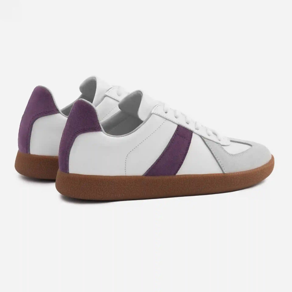 Morgen Trainers - Leather/Suede - Gum Sole - Women's