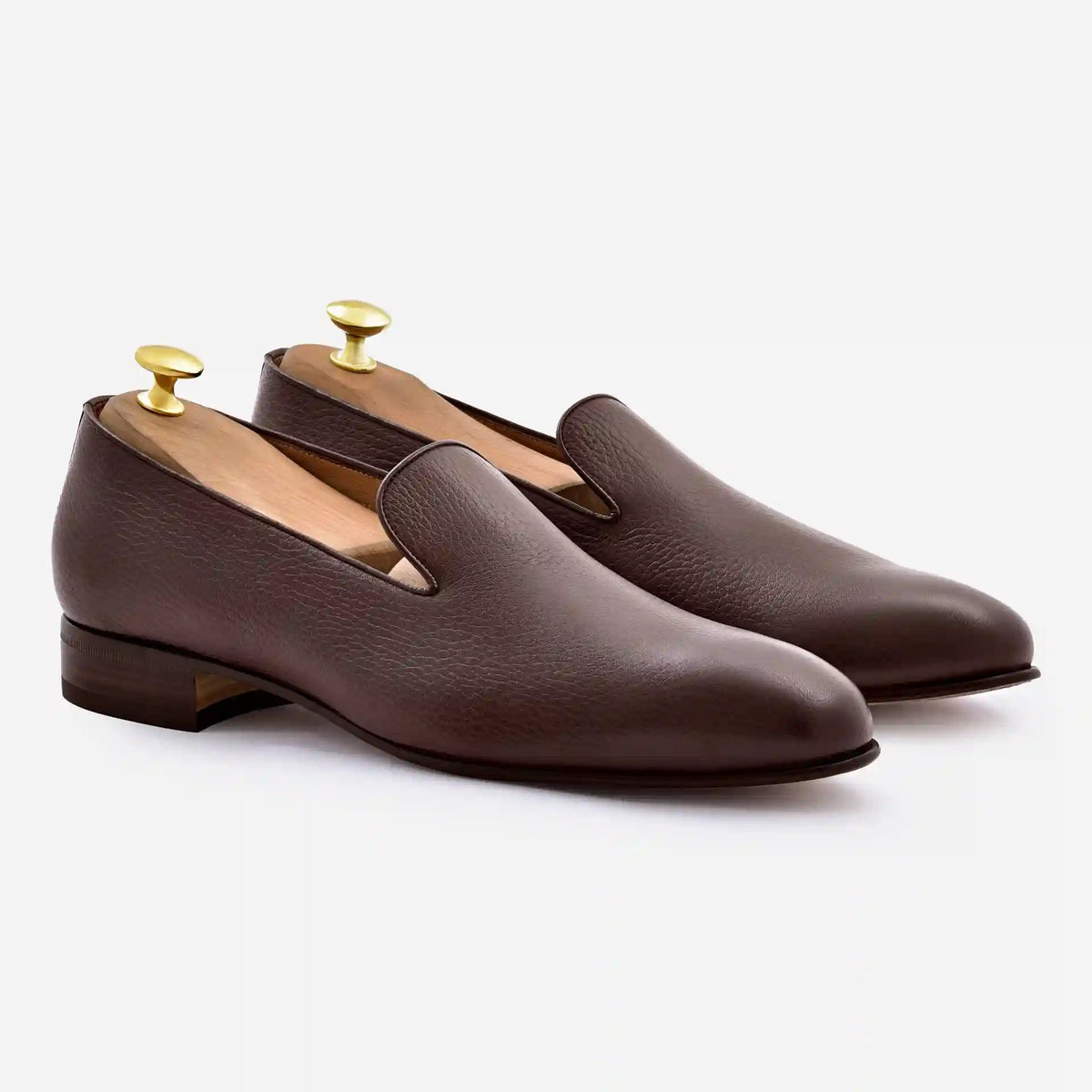 Langford Wholecut Loafers - Pebbled - Men's