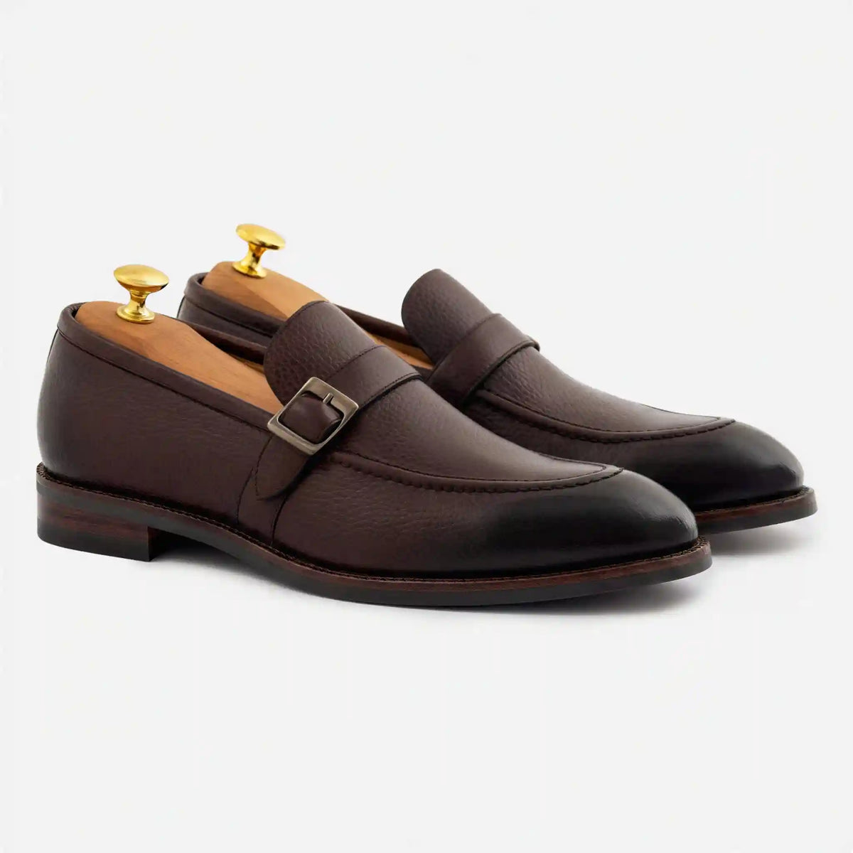 Archie Belted Loafer - Men’s  Pebbled Leather