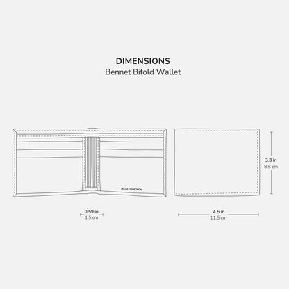 Bennett Bifold Wallet - Men’s  Embossed Leather