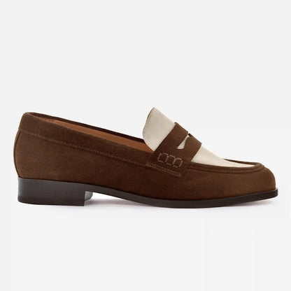 Camille Penny Loafers - Water Repellent Suede - Women's