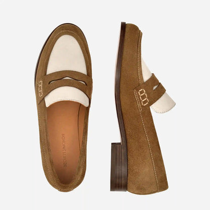 Camille Penny Loafers - Water Repellent Suede - Women's