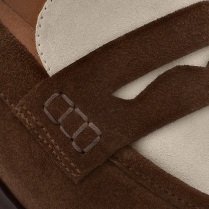 Camille Penny Loafers - Water Repellent Suede - Women's