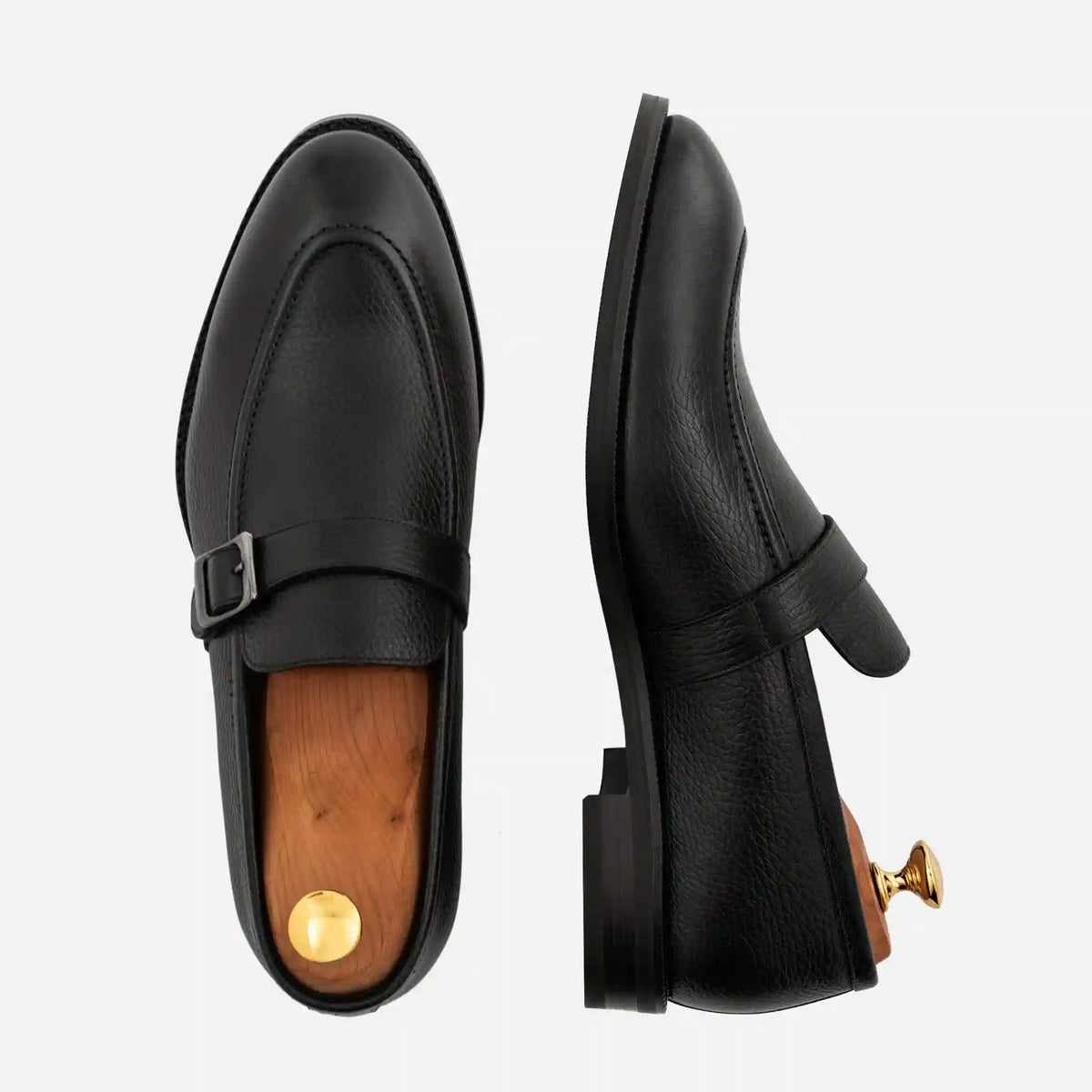 Archie Belted Loafer - Men’s  Pebbled Leather