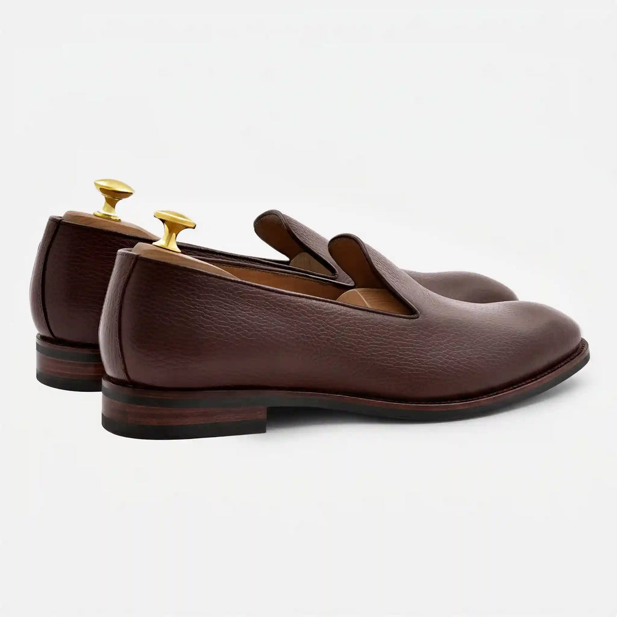 Langford Wholecut Loafers - Pebbled - Men's