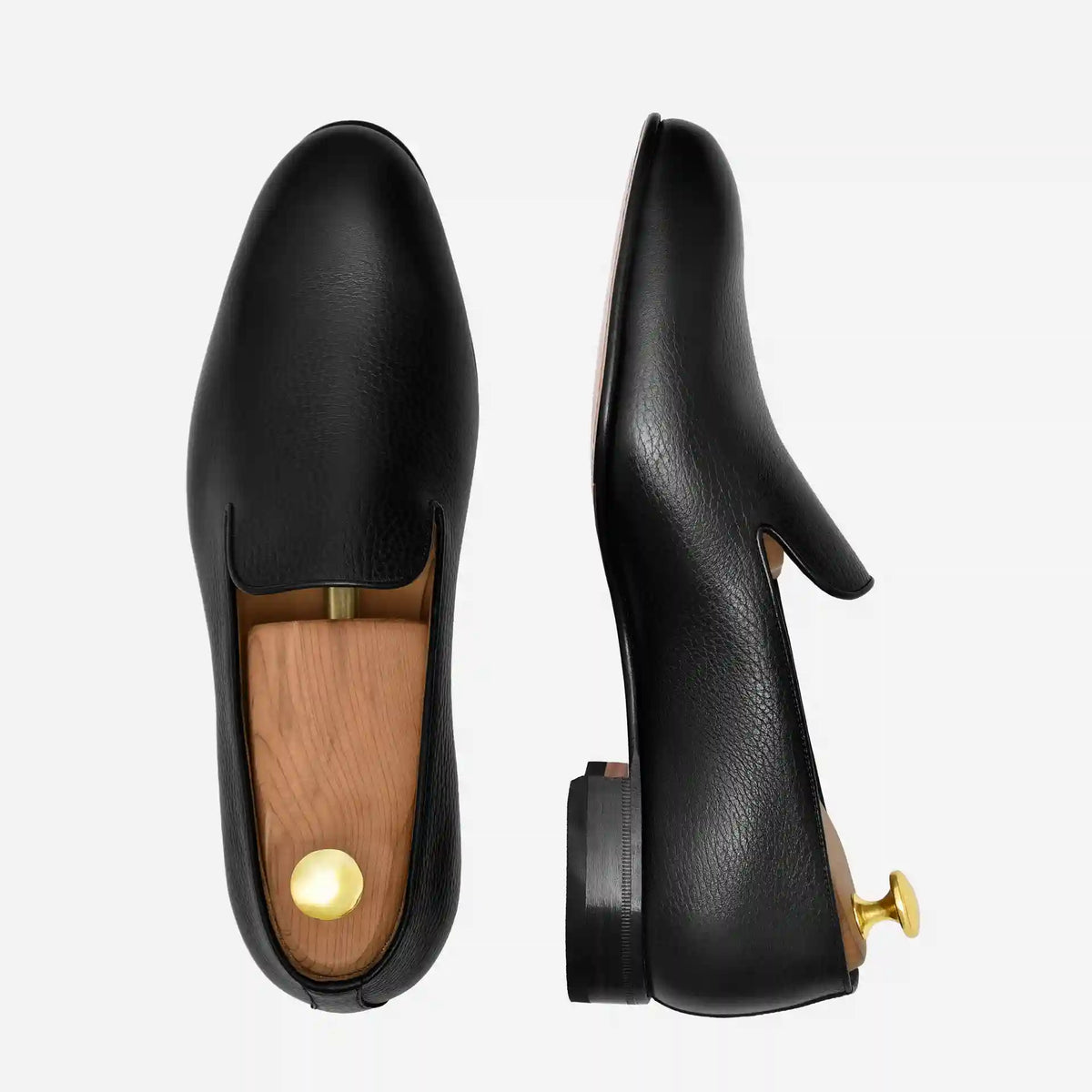 Langford Wholecut Loafers - Pebbled - Men's