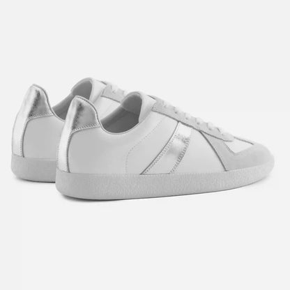Morgen Trainers - Metallic Leather & Suede - Women's