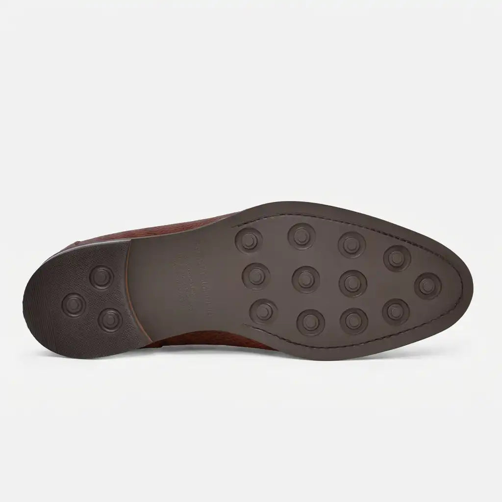 Vincent Belgian Loafers - Pebbled Leather - Men's