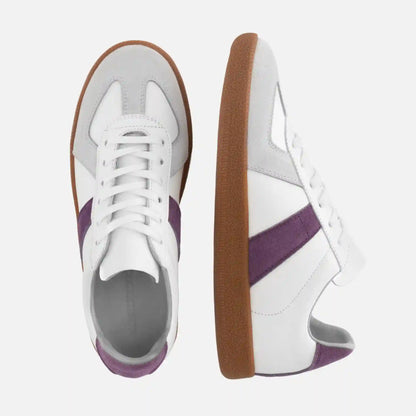 Morgen Trainers - Leather/Suede - Gum Sole - Women's