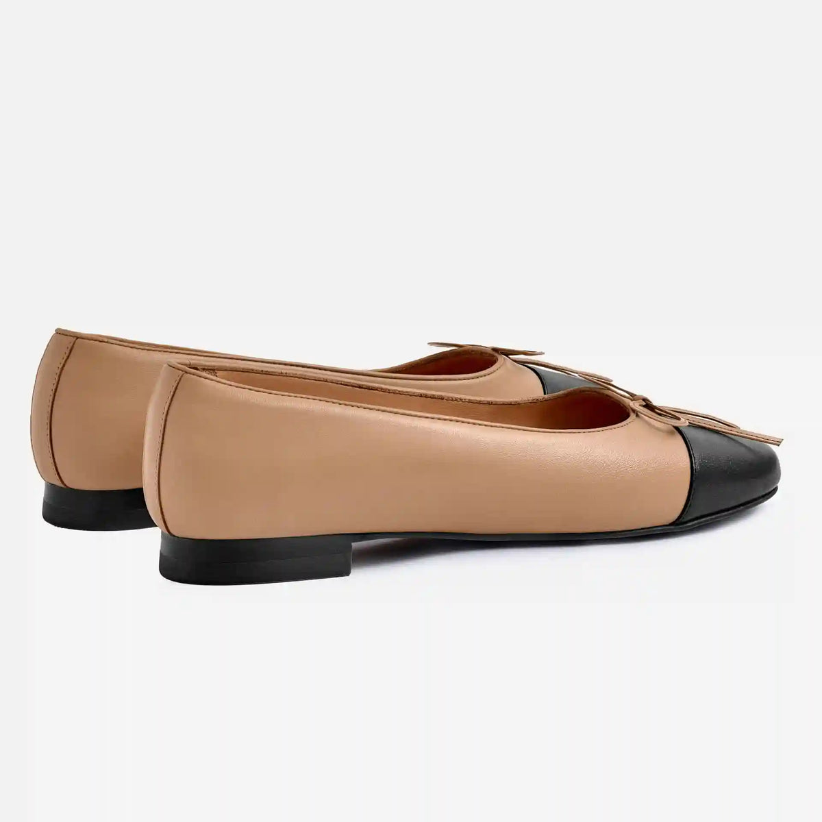 Mona Cap Toe Flats - Full Grain Leather - Women's