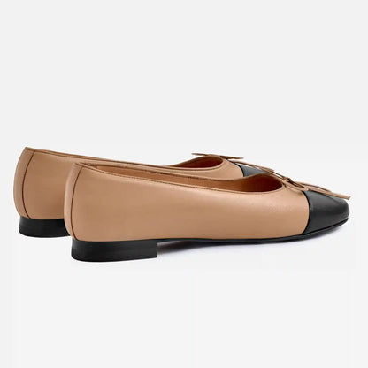 Mona Cap Toe Flats - Full Grain Leather - Women's