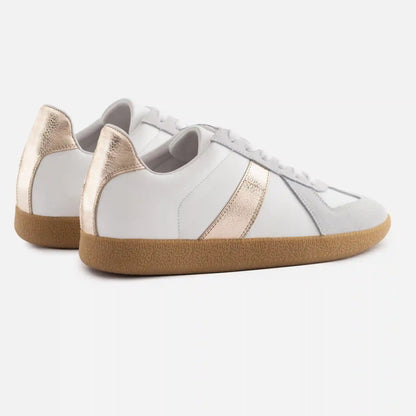 Morgen Trainers - Metallic Leather & Suede - Women's