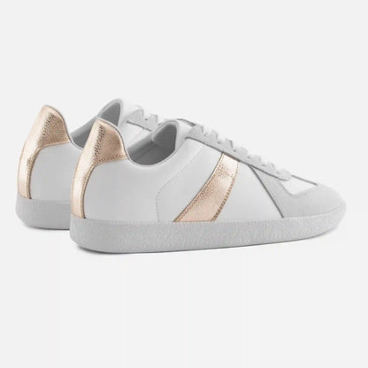 Morgen Trainers - Metallic Leather & Suede - Women's