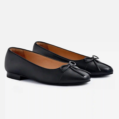 Mona Cap Toe Flats - Full Grain Leather - Women's