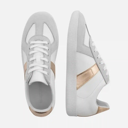 Morgen Trainers - Metallic Leather & Suede - Women's